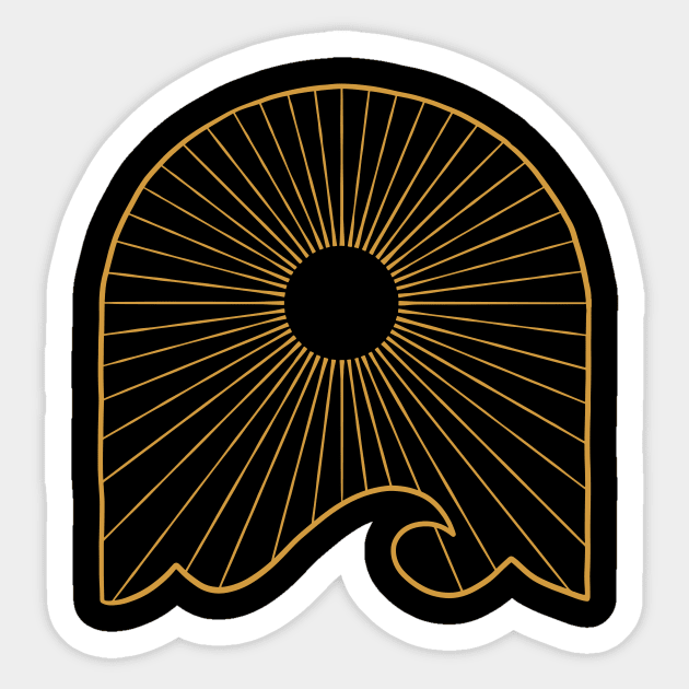 Sunshine Waves (Gold) Sticker by SommersethArt